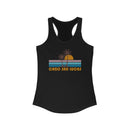 Cabo San Lucas, Mexico Women's Tank - Retro Palm Tree Women's Racerback Cabo San Lucas Tank Top-3