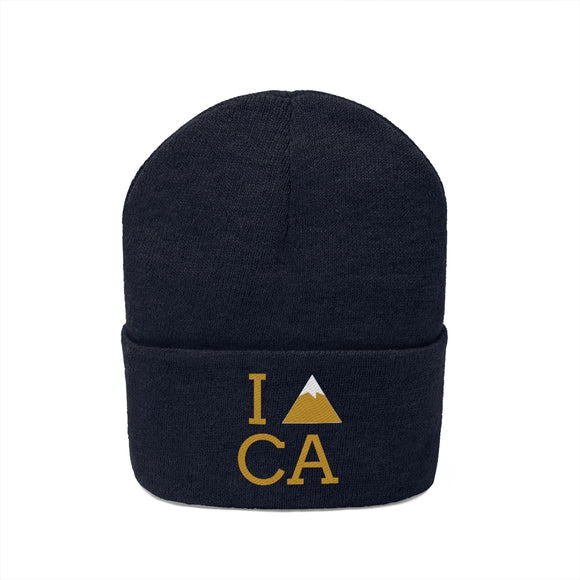 California Knit Beanie - Adult Embroidered I Heart / Love California Knit Hat