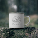Wyoming Camp Mug - Retro Enamel Camping Wyoming Mug-1
