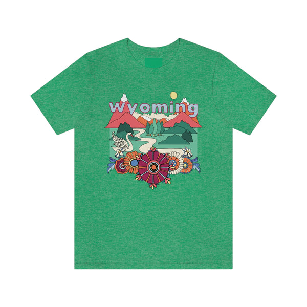 Wyoming Shirt, Wyoming Retro T-Shirt, Hippie Style Wyoming tee, Wyoming Mountain Shirt