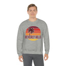 Beverly Hills, California Sweatshirt - Unisex Retro Palm Tree Crewneck Beverly Hills Sweatshirt-23