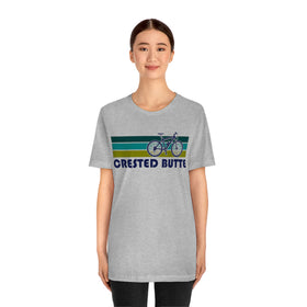 Crested Butte T-Shirt - Retro Mountain Bike Adult Unisex Crested Butte, Colorado T Shirt