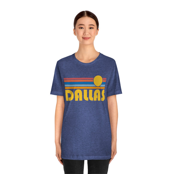 Dallas, Texas T-Shirt - Retro Sun Unisex Dallas T Shirt