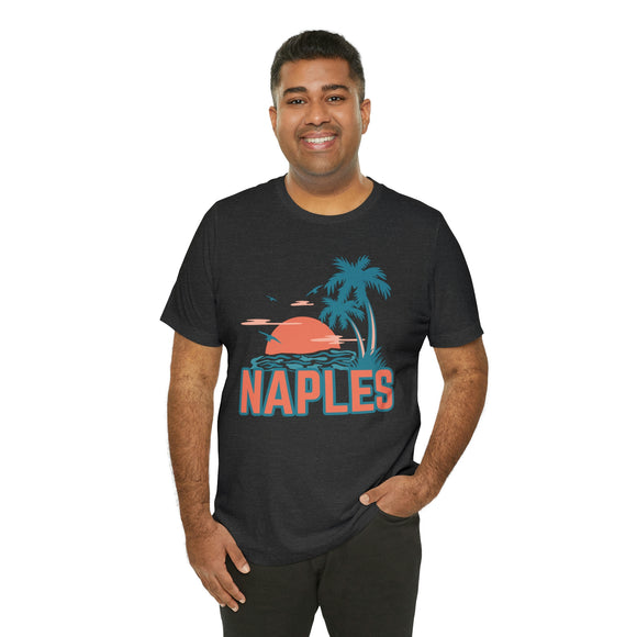 Naples, Florida T-Shirt - Retro Palm Tree & Beach Unisex Naples Shirt