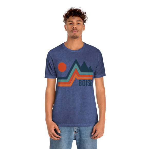 Boise, Idaho T-Shirt - Retro Mountain Unisex Boise Shirt