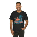 Carlsbad, California T-Shirt - Retro Palm Tree & Beach Unisex Carlsbad Shirt-32