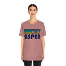 Aspen T-Shirt - Retro Mountain Bike Adult Unisex Aspen, Colorado T Shirt-20