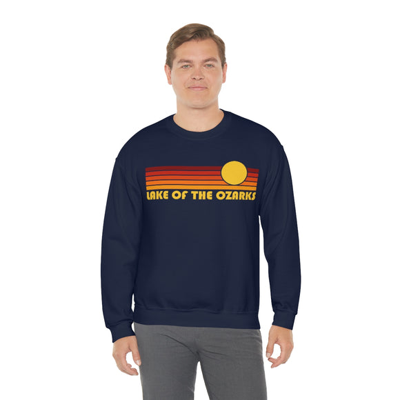 Lake of the Ozarks, Missouri Sweatshirt - Retro Sunset Unisex