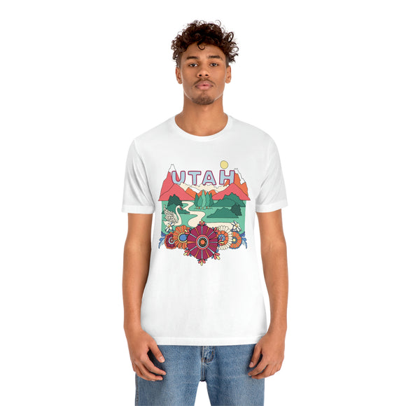 Utah Shirt, Utah Retro T-Shirt, Hippie Style Utah tee, Utah Mountain Shirt