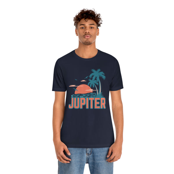 Jupiter, Florida T-Shirt - Retro Palm Tree & Beach Unisex Jupiter Shirt