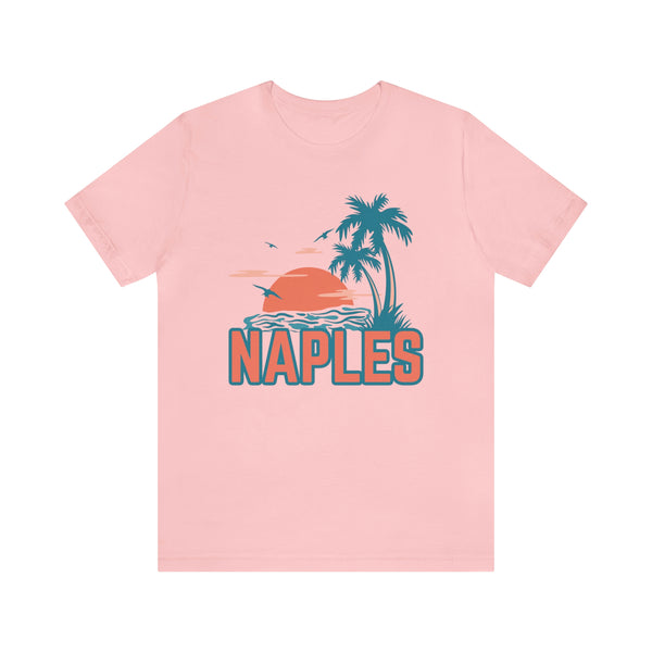 Naples, Florida T-Shirt - Retro Palm Tree & Beach Unisex Naples Shirt