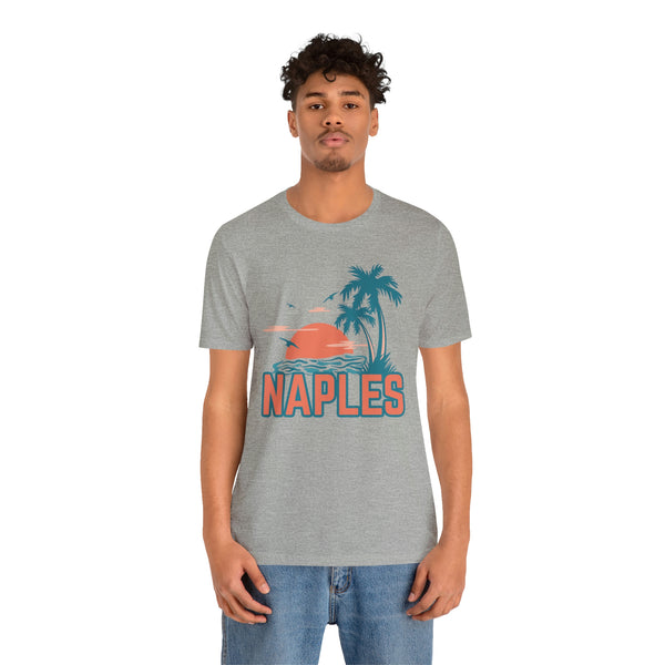 Naples, Florida T-Shirt - Retro Palm Tree & Beach Unisex Naples Shirt