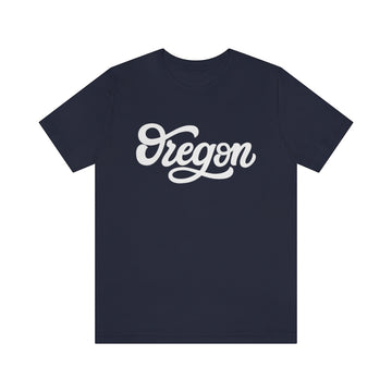 Buy navy Oregon T-Shirt - Hand Lettered Unisex Oregon Shirt