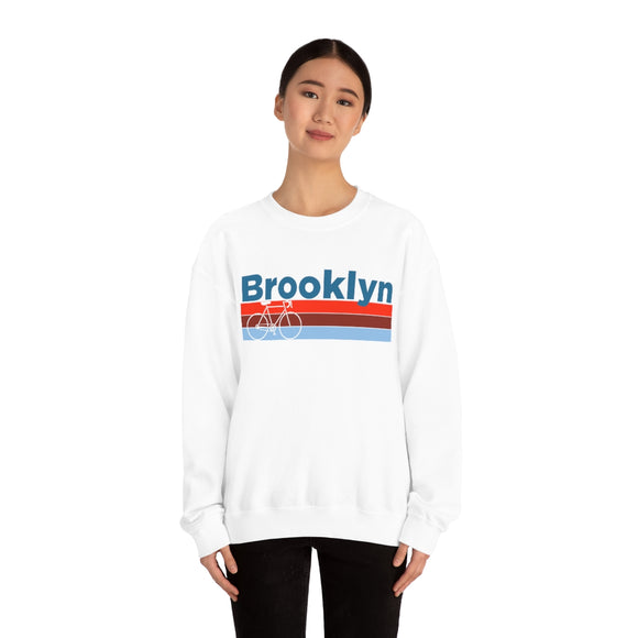 Brooklyn, New York Sweatshirt Retro Bike - Unisex Adult Crewneck Brooklyn Sweatshirt