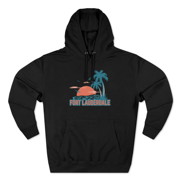 Premium Fort Lauderdale, Florida Hoodie - Palm Tree Unisex Sweatshirt