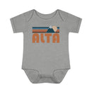 Alta Baby Bodysuit - Retro Mountain Alta, Utah Baby Bodysuit-7