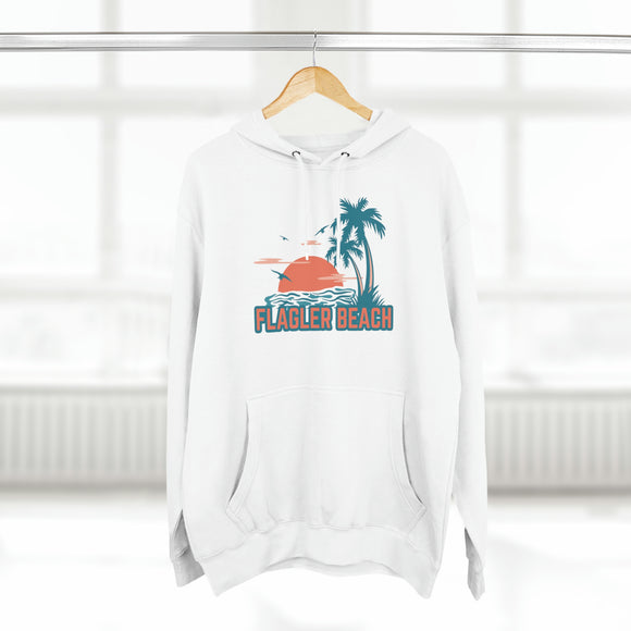 Premium Flagler Beach, Florida Hoodie - Palm Tree Unisex Sweatshirt