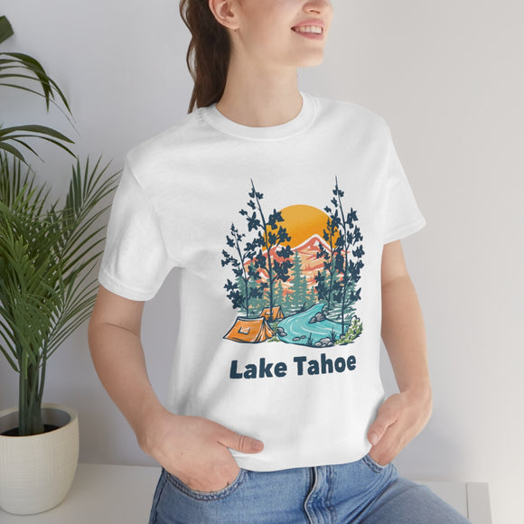 Lake Tahoe, California T-Shirt - Mountain Illustration Unisex Lake Tahoe Shirt