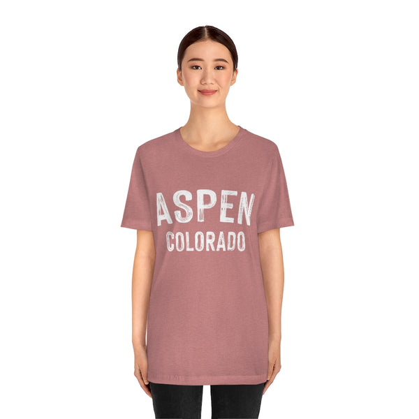 Aspen, Colorado Shirt - Paint Text Unisex Aspen T-Shirt
