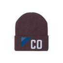 Colorado Beanie - Adult Embroidered Retro Blue Colorado Knit Hat-17