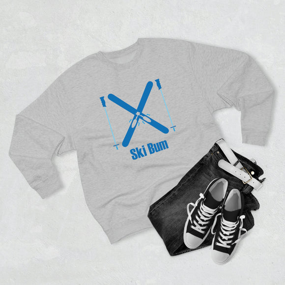 Premium Ski Bum Crewneck Sweatshirt - Retro Unisex Sweatshirt
