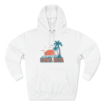 Buy white Premium Santa Rosa, California Hoodie - Palm Tree Unisex Sweatshirt