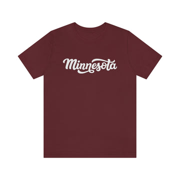Buy maroon Minnesota T-Shirt - Hand Lettered Unisex Minnesota Shirt