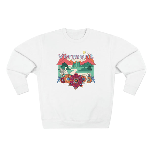 Premium Vermont Crewneck Sweatshirt - Retro Unisex Sweatshirt