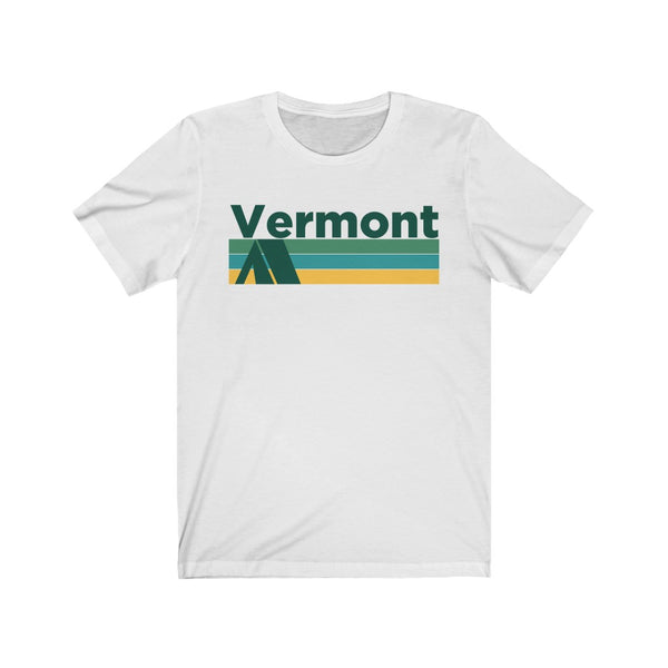 Vermont T-Shirt - Retro Camping Adult Unisex Vermont T Shirt