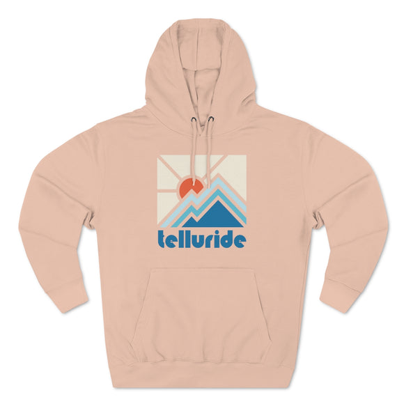 Premium Telluride, Colorado Hoodie - Min Mountain Unisex Sweatshirt