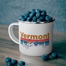 Vermont Camp Mug - Mountain Sunset Enamel Campfire Vermont Mug-1