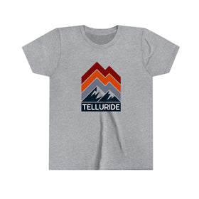 Telluride Youth T-Shirt - Mountain Lines Colorado Kid's TShirt