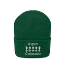 Aspen, Colorado Knit Beanie - Adult Embroidered Trees Aspen Knit Hat-14
