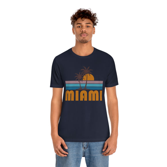 Miami, Florida T-Shirt - Retro Palm Tree Unisex Miami Shirt