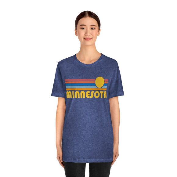 Minnesota T-Shirt - Retro Sun Unisex Minnesota T Shirt