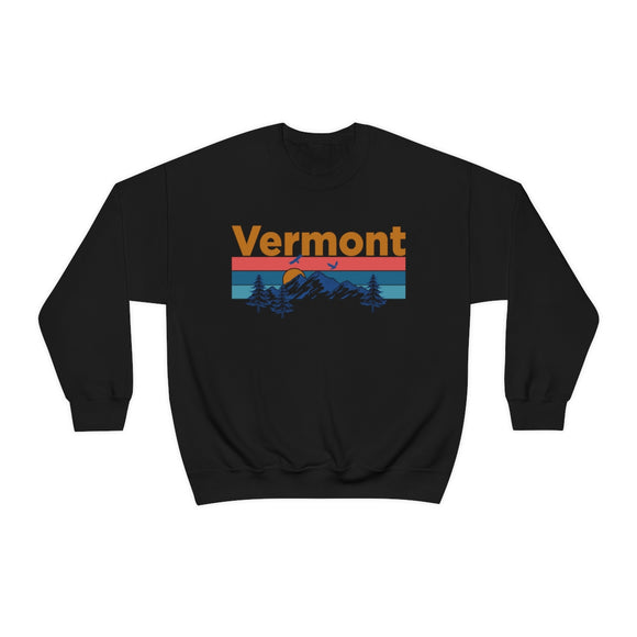 Vermont Sweatshirt - Mountain & Birds Unisex