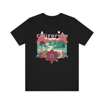 Buy black California T-Shirt - Retro Mountain / Hippie Style California Shirt