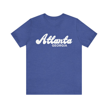 Buy heather-true-royal Atlanta, Georgia T-Shirt - Retro Unisex Atlanta T Shirt