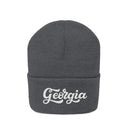 Georgia Beanie - Adult Hand Lettered Embroidered Georgia Knit Hat-6