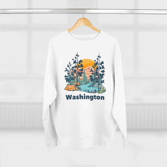 Premium Washington Sweatshirt - Unisex Premium Crewneck Washington Sweatshirt