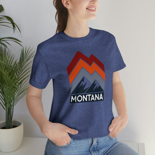 Montana T-Shirt - Retro Mountain Unisex Montana Shirt