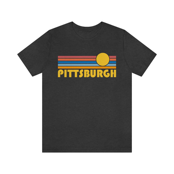 Pittsburgh, Pennsylvania T-Shirt - Retro Sun Unisex Pittsburgh T Shirt