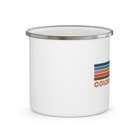Colorado Springs, Colorado Camp Mug - Retro Mountain Enamel Campfire Colorado Springs Mug