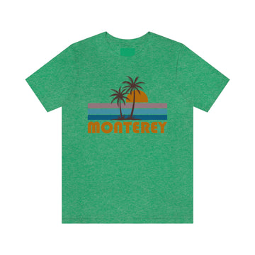 Buy heather-kelly Monterey, California T-Shirt - Retro Palm Tree Unisex Monterey Shirt