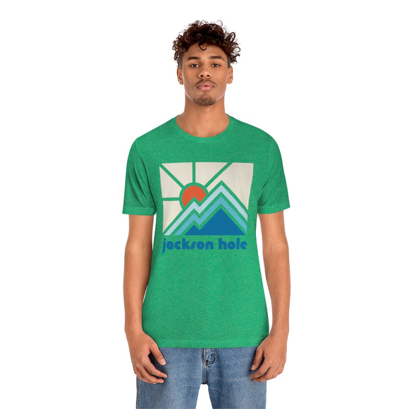 Jackson Hole Shirt, Wyoming Retro T-Shirt, Colorful Wyoming tee, Jackson Hole Mountain Shirt