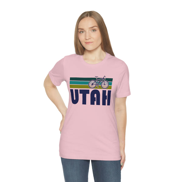 Utah T-Shirt - Retro Mountain Bike Adult Unisex Utah T Shirt