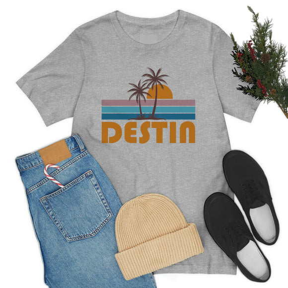 Destin, Florida T-Shirt - Retro Palm Tree Unisex Destin Shirt