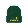 Boston, Massachusetts Beanie - Adult Embroidered Retro Sunset Boston Knit Hat