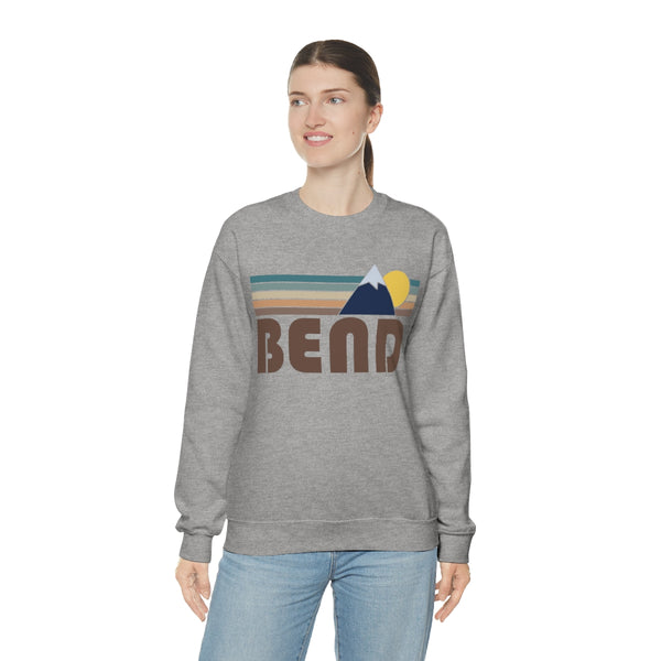 Bend, Oregon Sweatshirt - Fall Retro Mountain Unisex Crewneck Bend Sweatshirt