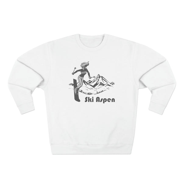 Premium Aspen, Colorado Crewneck Sweatshirt - Retro Unisex Sweatshirt